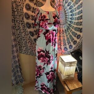 ⭐️Beautiful optional off the shoulder, pink blush dress